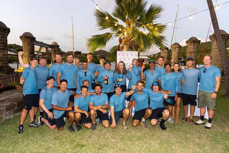 Joost and Laura Schuijff and the crew of Leopard 3 at this evening's prizegiving - RORC Nelsons's Cup - photo © Tim Wright / photoaction.com / RORC