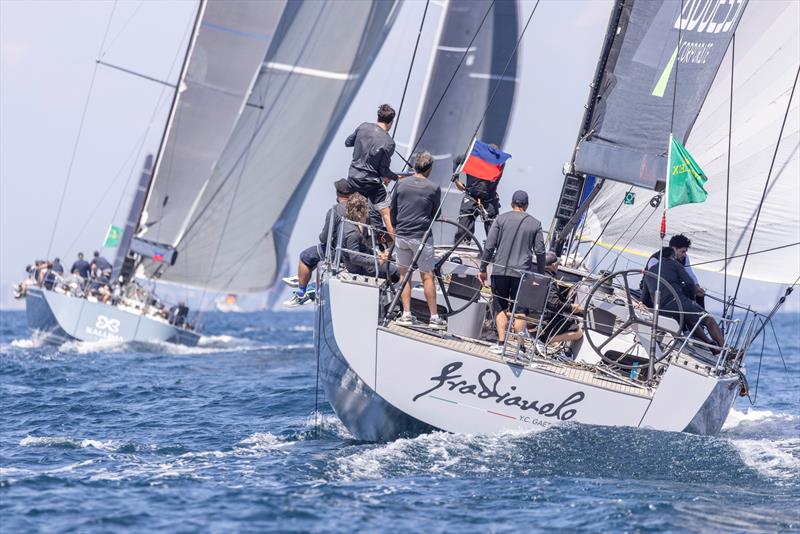 Kallima leads Fra Diavolo at the 2025 IMA Maxi Europeans - both went on to win their respective classes - photo © IMA / Studio Borlenghi 