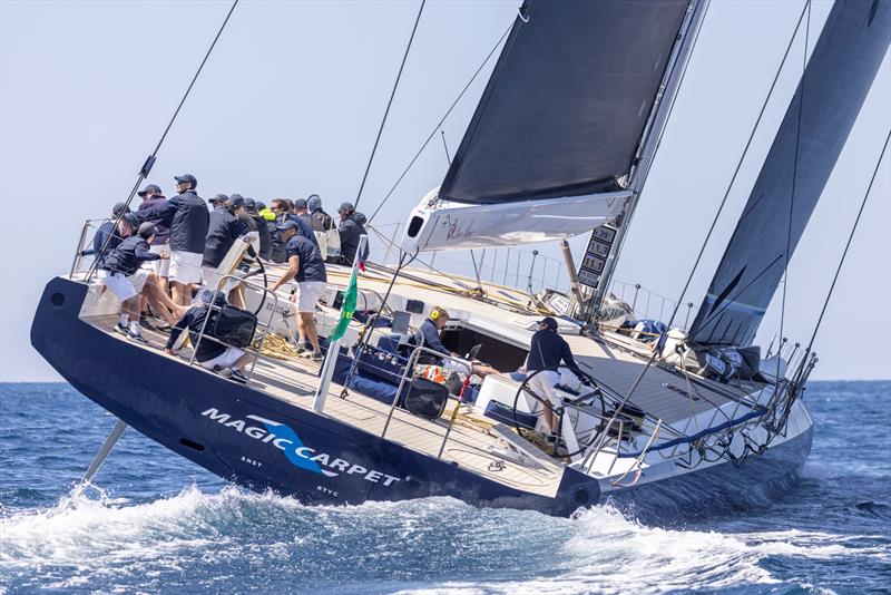 Much work has been carried out for Sir Lindsay Owen-Jones' Magic Carpet e in time for her second season photo copyright IMA / Studio Borlenghi  taken at Circolo del Remo e della Vela Italia and featuring the Maxi class