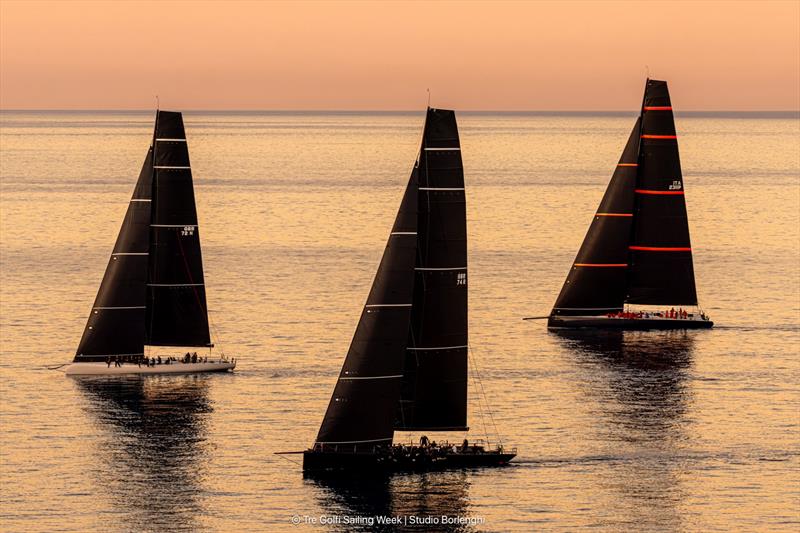 Close, albeit light wind, racing between Jolt, Jethou and Pier Luigi Loro Piana's My Song - photo © Tre Golfi Sailing Week / Studio Borlenghi