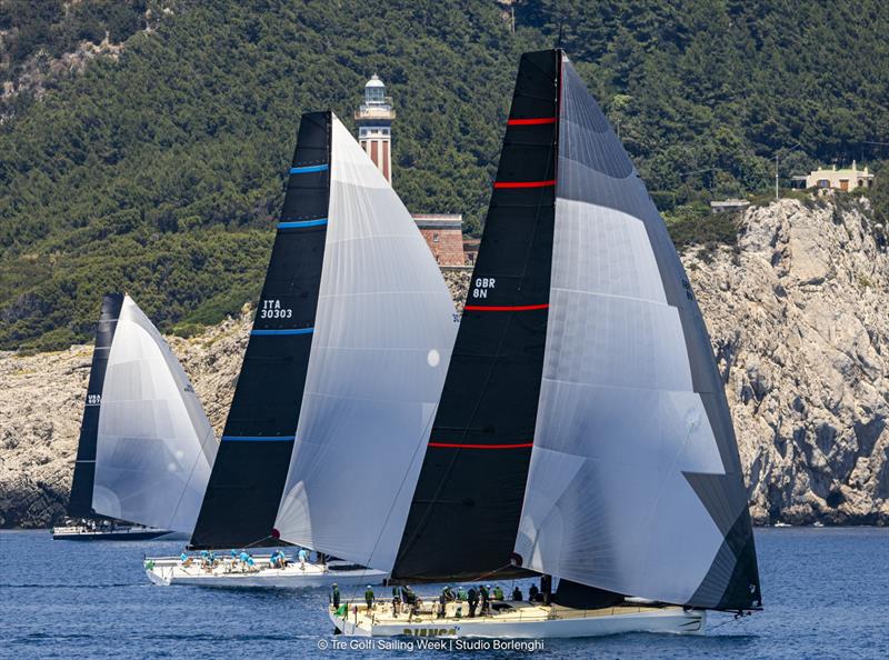 IMA Maxi European Championship 2026: first inshore day in Sorrento photo copyright Tre Golfi Sailing Week / Studio Borlenghi taken at Circolo del Remo e della Vela Italia and featuring the Maxi class