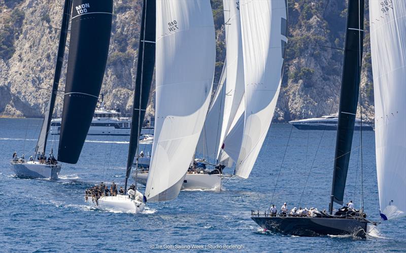 IMA Maxi European Championship 2026: first inshore day in Sorrento photo copyright Tre Golfi Sailing Week / Studio Borlenghi taken at Circolo del Remo e della Vela Italia and featuring the Maxi class