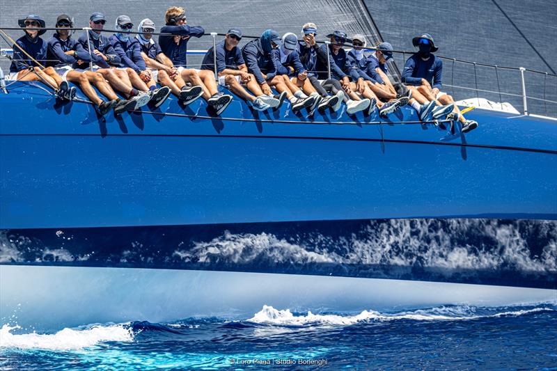 Small army of crew on board Magic Carpet e. - Loro Piana Giraglia - photo © Loro Piana / Studio Borlenghi
