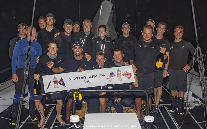 Black Jack 100 Collects Line Honors in the 2026 Newport Bermuda Race photo copyright Stephen Cloutier taken at Royal Bermuda Yacht Club and featuring the Maxi class