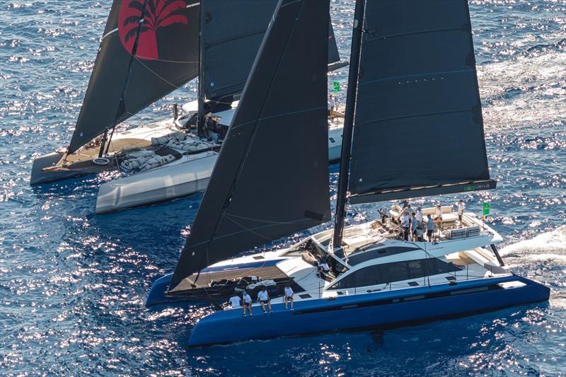 Maxi Yacht Rolex Cup 2026 Day 2 - Close contention between Allegra and Layla soon after today's Multihull class start - photo © IMA / Studio Borlenghi 
