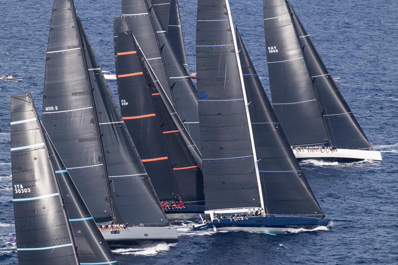 Maxi 1 fleet gets underway on day 2 at Les Voiles de Saint-Tropez - photo © Gilles Martin-Raget / www.martin-raget.com