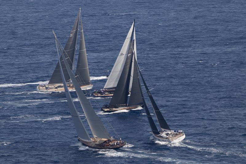 The mighty Swan 88 SPIIP gets crossed in Maxi 2 on day 2 at Les Voiles de Saint-Tropez - photo © Gilles Martin-Raget / www.martin-raget.com