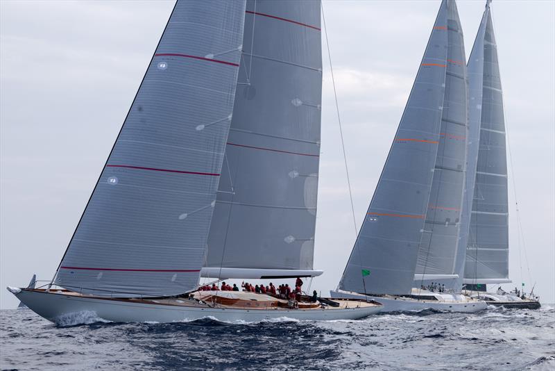 The giants of Maxi B include the beautiful Spirit 111 Geist and the massive Swan 131 Aristarchos I at Les Voiles de Saint-Tropez photo copyright Gilles Martin-Raget / www.martin-raget.com taken at Société Nautique de Saint-Tropez and featuring the Maxi class
