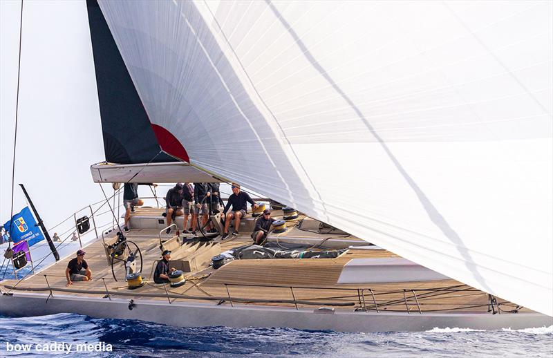 Maxi racing on D5 of Les Voiles de Saint Tropez 2026  photo copyright Bow Caddy Media taken at Société Nautique de Saint-Tropez and featuring the Maxi class
