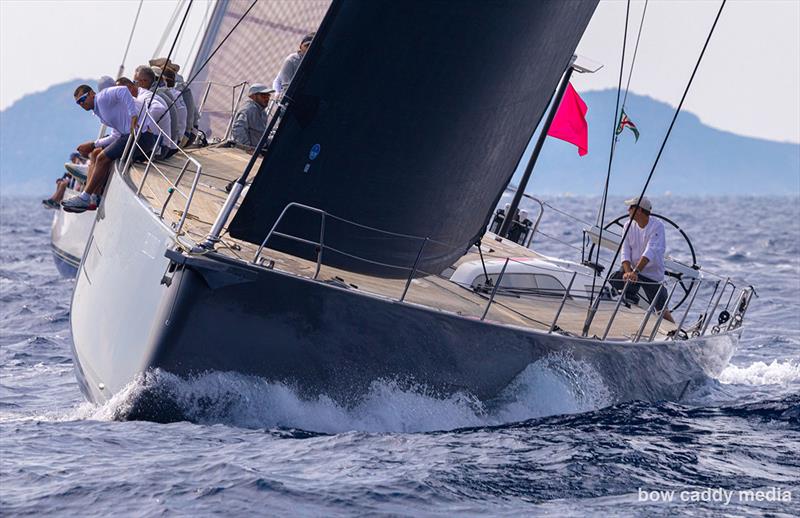 Maxi racing on D5 of Les Voiles de Saint Tropez 2026  photo copyright Bow Caddy Media taken at Société Nautique de Saint-Tropez and featuring the Maxi class