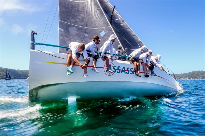 Clare Crawford's Assassin on day 2 of the MC38 Australian Championship photo copyright Craig Greenhill / Saltwater Images taken at Royal Prince Alfred Yacht Club and featuring the MC38 class