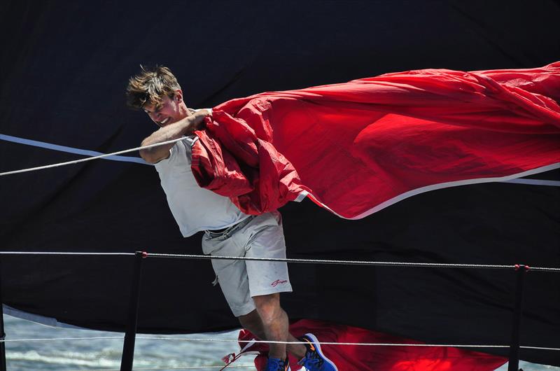 Matt Stenta, Ginger's bowman on day 3 of the MC38 Australian Championship - photo © Bob Fowler