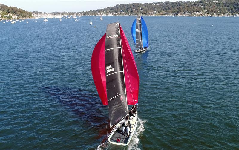 Ginger (foreground and Dark Star at the MC38 Winter Series Act 1 photo copyright Bob Fowler taken at Royal Prince Alfred Yacht Club and featuring the MC38 class