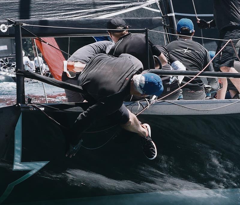 Cameron Miles hiking on Dark Star during MC38 2017-18 Summer Series Act 2 photo copyright Tilly Lock taken at Royal Prince Alfred Yacht Club and featuring the MC38 class