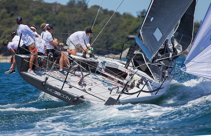 Lightspeed at speed on day 1 of the 40th Sydney Short Ocean Racing Championship photo copyright Crosbie Lorimer taken at Middle Harbour Yacht Club and featuring the MC38 class