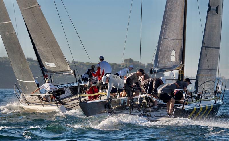 Ginger and Easy Tiger go head to head during MC38 2020 Season Act 3 on Sydney Harbour photo copyright Tilly Lock Media taken at Royal Sydney Yacht Squadron and featuring the MC38 class