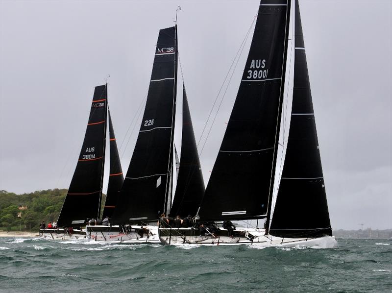 Australian Champs fleet on Sydney Harbour - MC38 2020 Australian Championship photo copyright Tilly Lock Media taken at Middle Harbour Yacht Club and featuring the MC38 class