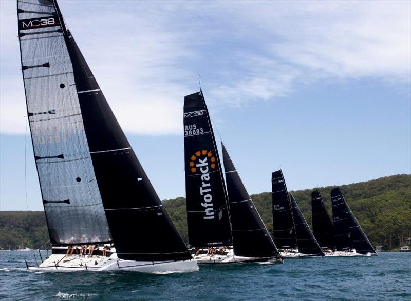 Act 6 start on a brutal weather weekend photo copyright Tilly Lock Media taken at Royal Prince Alfred Yacht Club and featuring the MC38 class