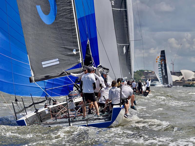 Law Connect chasing the pack downwind on Sydney Harbour - Australian Championship photo copyright Tilly McKnight taken at Royal Sydney Yacht Squadron and featuring the MC38 class