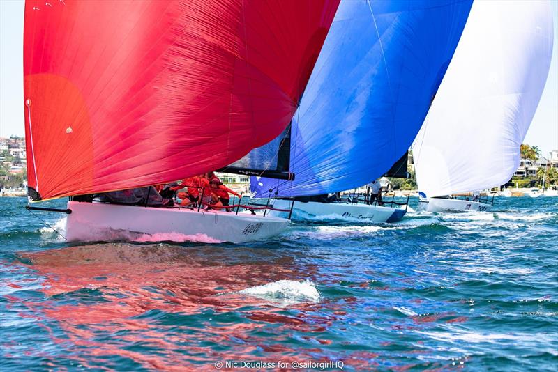 Lazy Dog leading the fleet - 2023 MC38 Series, Act 1 Day 2 photo copyright Nic Douglass @sailorgirlHQ taken at Cruising Yacht Club of Australia and featuring the MC38 class