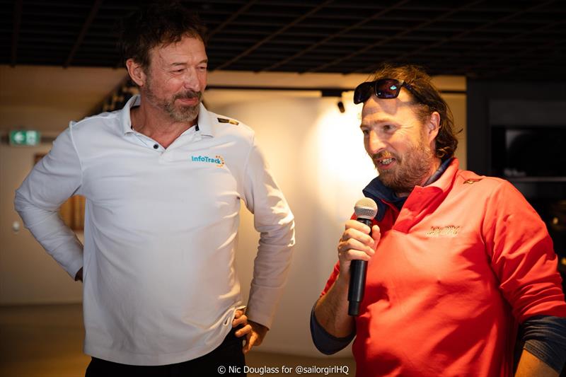 Quentin Stewart paying tribute to co-owner Shaun Lane - 2023 MC38 Series, Act 1 Day 2 photo copyright Nic Douglass @sailorgirlHQ taken at Cruising Yacht Club of Australia and featuring the MC38 class