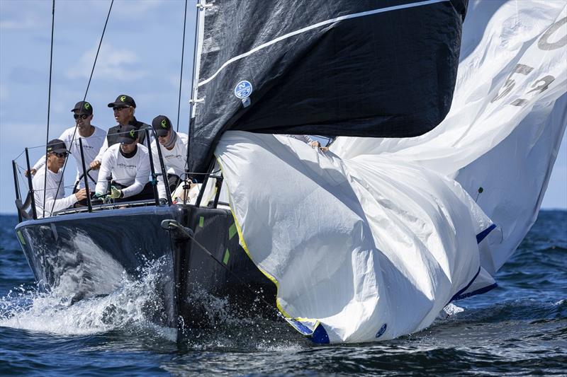 Hooligan out menacing the rest of the Super 40s - Nautilus Marine Insurance Sydney Harbour Regatta photo copyright Andrea Francolini taken at Middle Harbour Yacht Club and featuring the MC38 class