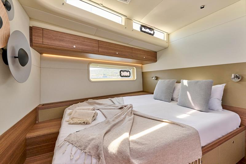 The Master cabin - comfortable double bed and separate head - Omikron OT-60 -  Juan Yacht Design - October 2025 photo copyright Studio Reskos taken at Yacht Club of Greece and featuring the  class