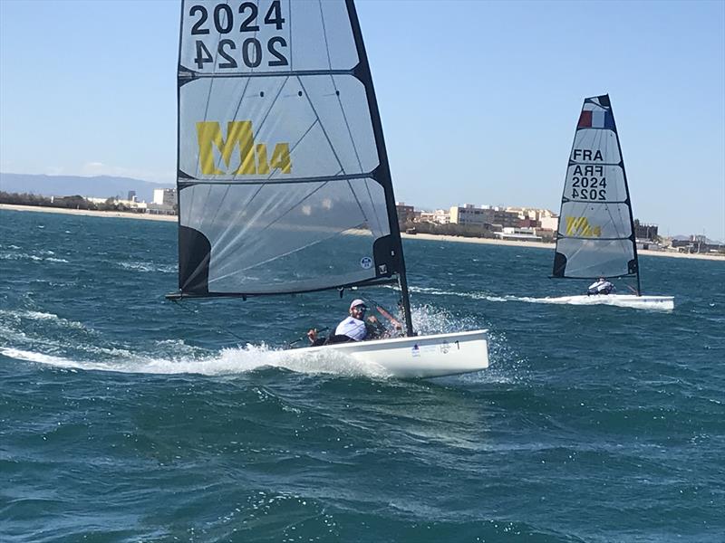 Melges 14s at the Olympic One Person Dinghy Sea Trials in Valencia photo copyright Melges taken at  and featuring the Melges 14 class