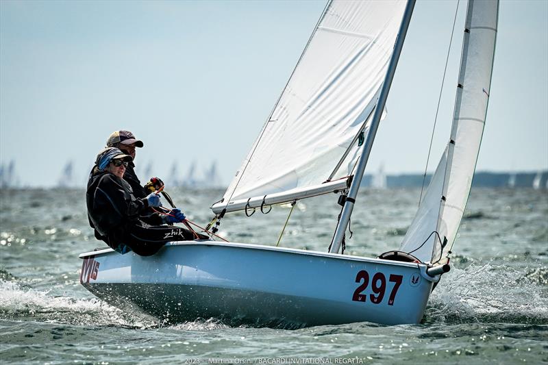 Rob Britts/Jillian Aydelotte set the form in the Melges 15 at the Bacardi Cup Invitational Regatta 2023 photo copyright Martina Orsini / Bacardi Cup taken at Coconut Grove Sailing Club and featuring the Melges 15 class