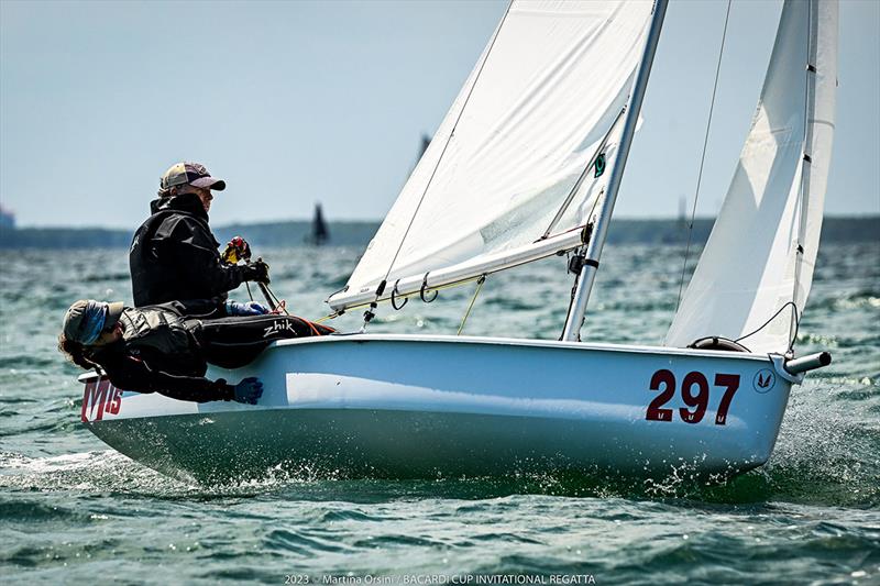 There's no stopping Rob Britts/Jillian Aydelotte in the Melges 15 - 2023 Bacardi Cup Invitational Regatta photo copyright Martina Orsini taken at Coconut Grove Sailing Club and featuring the Melges 15 class