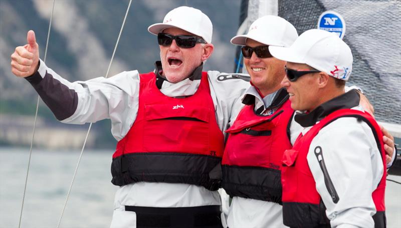 Samba Pa Ti (l to r) John Kilroy, Jeff Reynolds, Paul Goodison in the Audi Melges 20 Worlds 2014 at Lake Garda photo copyright Stefano Gattini / Carlo Borlenghi Studio taken at Fraglia Vela Riva and featuring the Melges 20 class