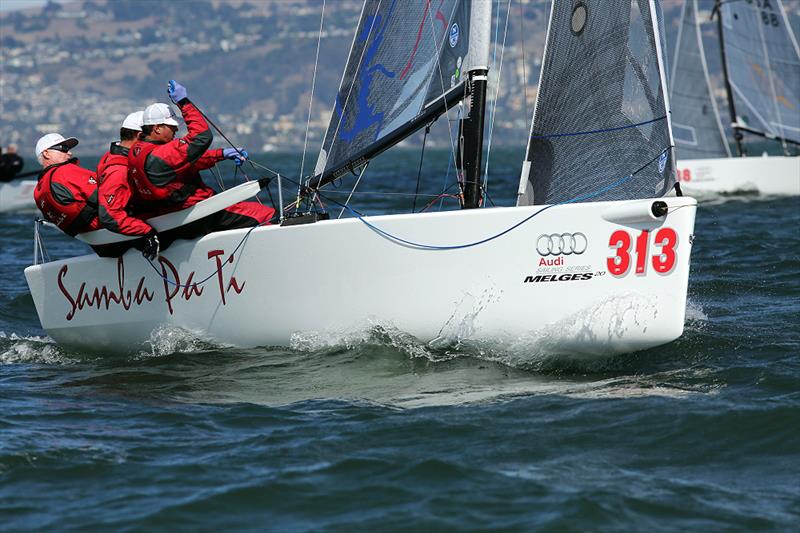 John Kilroy Jr.'s Samba Pa Ti on day 2 of the Audi Melges 20 Worlds photo copyright JOY / International Audi Melges 20 Class Association taken at San Francisco Yacht Club and featuring the Melges 20 class