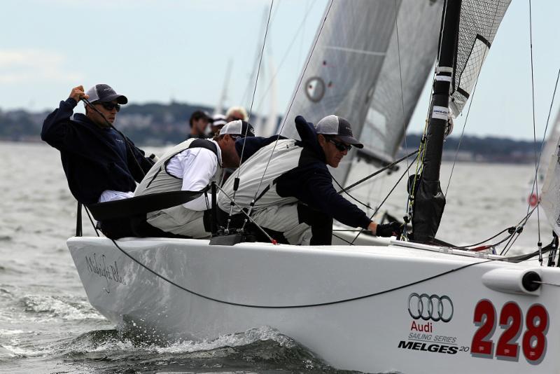 Melges 20s at the Sail Newport Regatta Day 1