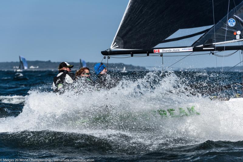 Rhonda Joyce, GRINNING STREAK (CAN-214) on day 1 of the Melges 20 Worlds at Newport, R.I. - photo © Melges 20 World Championship / Barracuda communication