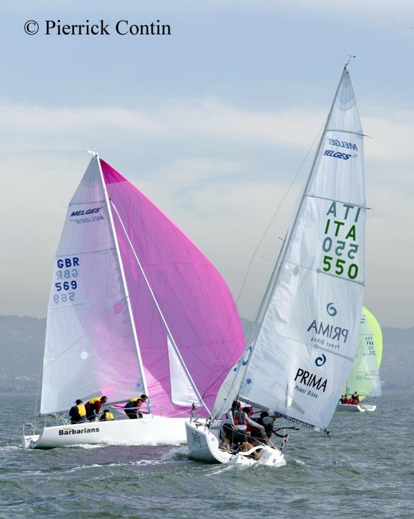 Action during the final race at the Audi Melges 24 World Championships photo copyright Pierrick Contin taken at  and featuring the Melges 24 class