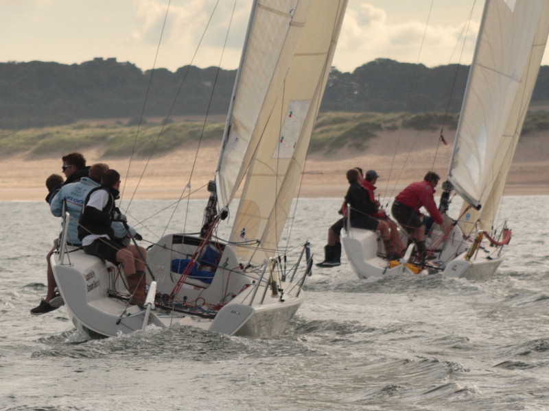 Racing in the Royal Northumberland Yacht Club regatta photo copyright Jez Watson taken at Royal Northumberland Yacht Club and featuring the Melges 24 class