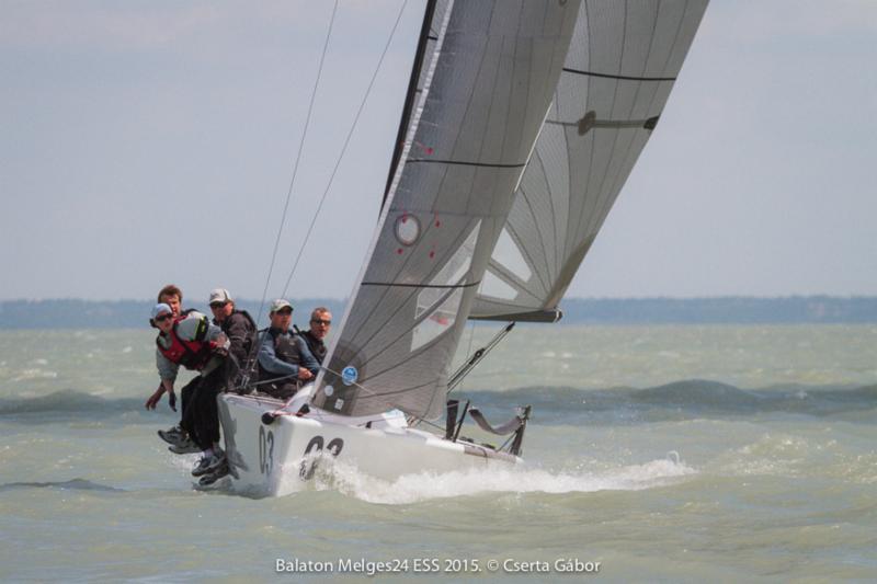 Miles Quinton's Gill Race Team on day 3 of the Balaton Melges 24 Spring Regatta - photo © Gabor Cserta
