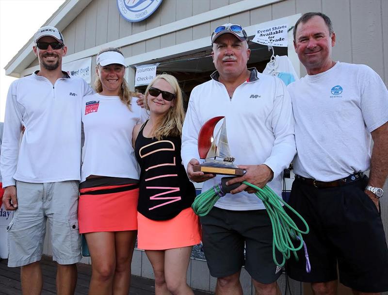 The crew of Mikey (l-r) Ian Sloan, Joy Sloan, Bryn Bachman, Kevin Welch, Jeff Madrigali photo copyright JOY / U.S. Melges 24 Class Association taken at Columbia Gorge Racing Association and featuring the Melges 24 class