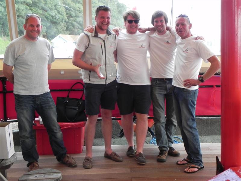 Brian Fennessey from OneSails with team S & M (3rd) at the OneSails Melges 24 UK Nationals prize giving photo copyright Ian Videlo taken at Haven Ports Yacht Club and featuring the Melges 24 class