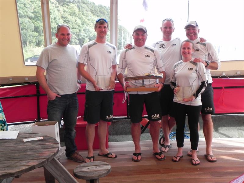 Brian Fennessey from OneSails with Gill Race Team (1st) at the OneSails Melges 24 UK Nationals prize giving photo copyright Ian Videlo taken at Haven Ports Yacht Club and featuring the Melges 24 class