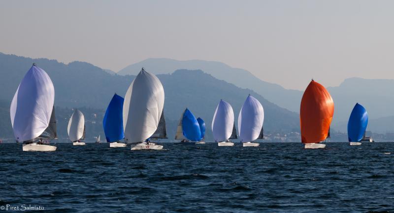 Downwind on Lake Maggiore on day 1 of the Melges 24 Lino Favini Cup - photo © Piret Salmistu
