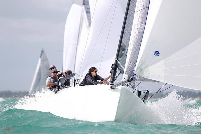 Jessica Koenig on Monsoon USA851 at the 2015 Miami Yacht Club Melges 24 Invitational regatta - photo © Petey Crawford / penaltyboxproductions.com