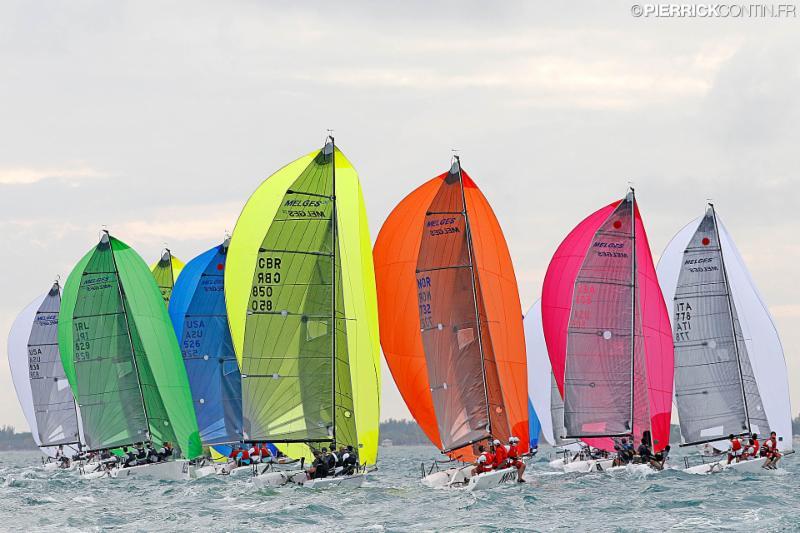 Final day of the 2016 Melges 24 World Championship in Miami photo copyright Pierrick Contin / www.pierrickcontin.com taken at Coconut Grove Sailing Club and featuring the Melges 24 class