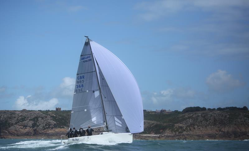 The Dog's .......! during the Carey Olsen Inter-Island Yacht Race photo copyright Louise Bennett-Jones taken at Guernsey Yacht Club and featuring the Melges 24 class