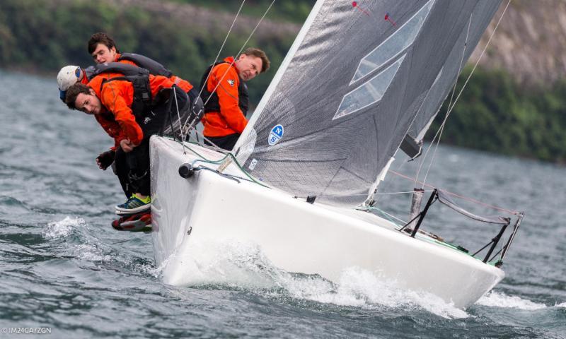 Eddy Eich's Musto Racing on day 1 of the Melges 24 European Sailing Series at Riva de Garda photo copyright M24CA / ZGN / Mauro Melandri taken at Fraglia Vela Riva and featuring the Melges 24 class