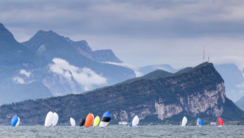 The fleet on day 1 of the Melges 24 European Sailing Series at Riva de Garda photo copyright M24CA / ZGN / Mauro Melandri taken at Fraglia Vela Riva and featuring the Melges 24 class