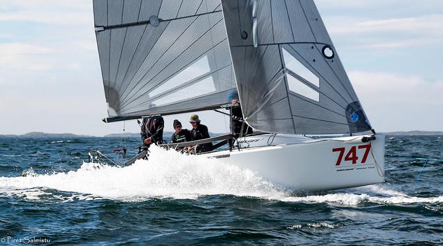 Wes Whitmyer's SlingSHOT USA747 on day 1 of the Melges 24 European Sailing Series in Marstrand photo copyright IM24CA / Piret Salmistu taken at Marstrands Segelsällskap and featuring the Melges 24 class