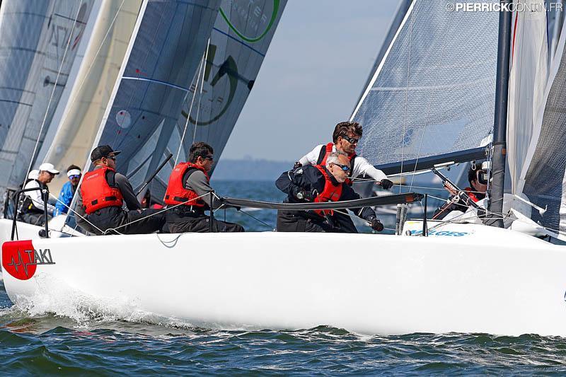 Marco Zammarchi's Taki 4 on day 1 of the Melges 24 Worlds in Heksinki photo copyright Pierrick Contin / www.pierrickcontin.com taken at Helsingfors Segelklubb and featuring the Melges 24 class