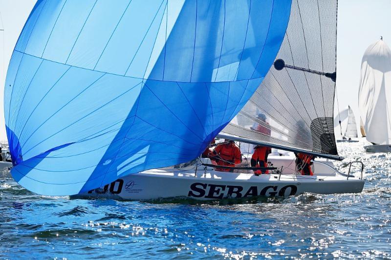 Second place in race 6 for Norvegian Baghdad II NOR400 on day 3 of the Melges 24 Worlds in Heksinki photo copyright Pierrick Contin / www.pierrickcontin.com taken at Helsingfors Segelklubb and featuring the Melges 24 class