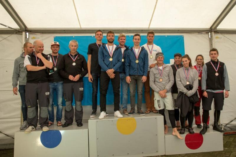 Dutch Open podium in the Melges 24 European Sailing Series Medemblik photo copyright Klaas Wiersma taken at Regatta Center Medemblik and featuring the Melges 24 class